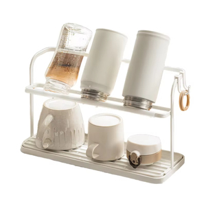 2 Tier Metal Kitchen Countertop Organizer <b>Rack</b> Space Saving Double Layer Standing Cup Holder Mug Drying <b>Rack</b> Reasonable Price - Product Image 6