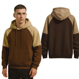 Sweat à capuche oversize vintage pour homme, personnalisé avec logo, haute qualité, style streetwear, blocs de couleur contrastés, tricoté, coupe classique, avec poches - Product Image 5
