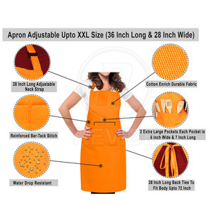 Durable <b>Kitchen</b> <b>Apron</b> Polyester Blend <b>Kitchen</b> <b>Apron</b> Oil Resistant Cooking Baking Grilling <b>Kitchen</b> Chef Work Uniform Use - Product Image 5