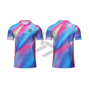 Servicio OEM de Poliéster y Spandex, Diseño de Camiseta Deportiva de Manga Corta con Cuello Redondo, Jersey de Fútbol de Alta Calidad para Adultos, Nueva Llegada - Product Image 1