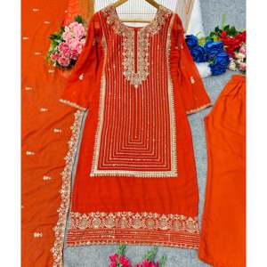 Ensemble de costumes de soirée pour femmes avec un beau haut et bas Dupatta - Product Image 4