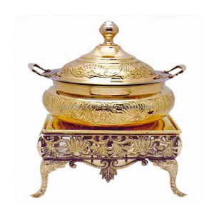 Chauffe-plat fait à la main et de haute qualité, ensemble de Buffet avec couvercle et supports de carburant ajourés - Product Image 6