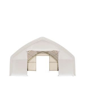 Tenda da stoccaggio a parete dritta resistente 30FT X 50FT con copertura in PE da 11 oz e porte scorrevoli TMG ST3050E - Product Image 6