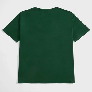 Camiseta de algodón oversize para hombre con estampado de goma en relieve, manga corta, cuello redondo, ajuste holgado, estilo casual y urbano, cómoda para el día a día. - Product Image 6