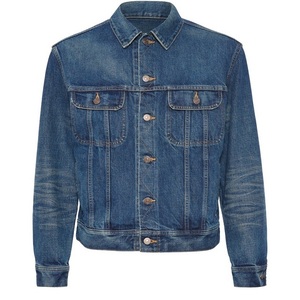 2022 <b>Custom</b> Solid Blue <b>Denim</b> <b>Jacket</b> for Men Premium Quality Winter Canvas with <b>Custom</b> Designs New Collection - Product Image 1