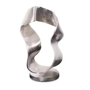 Luxury Metal Sculpture Contemporary Art Figurine <b>Decorative</b> Home Office <b>Table</b> <b>Decor</b> Stylish Interior Accent - Product Image 2