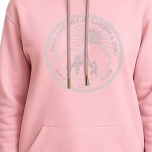 Sudadera con Capucha Rosa Brillante para Mujer, con Logotipo Redondo Transparente, Informal, de Manga Larga, para Uso Diario, Ropa Cómoda para el Estilo de Vida - Product Image 6