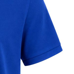Royal <b>Blue</b> Short Sleeve <b>Polo</b> Tee with Jack & Jill Crest Patch Embroidered on Chest Plain Back Classic Button Placket Casual - Product Image 4