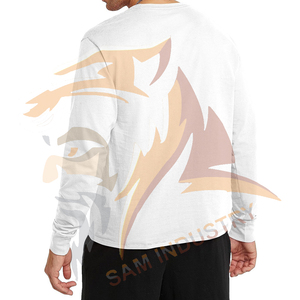 เสื้อยืดแขนยาวผู้ชายผ้าฝ้ายเนื้อนุ่มพิมพ์โลโก้แบบกำหนดเองคุณภาพพรีเมียมระบายอากาศได้ดีสไตล์ลำลองแนวสตรีทแวร์ - Product Image 5