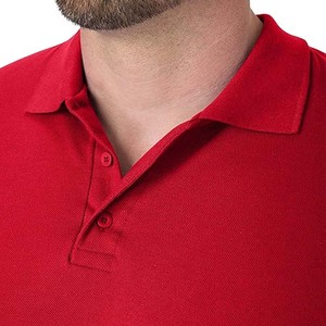 Men <b>Red</b> Moisture Wicking Short Sleeve Performance Fit Active Mens Polo Shirts - Product Image 1