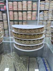 Dentelle brodée métallique à motif floral, personnalisable, lavable, écologique, offres africaines en gros - Product Image 3