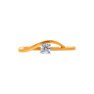 Élégante bague halo en diamant finition or jaune, pierre centrale taille ronde 1,20 ct, bande pavée, bijoux de luxe classiques - Product Image 3
