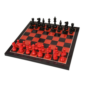 RESIN <b>CHESS</b> BOARD BOX Professional <b>Chess</b> Game <b>Set</b> Handmade Luxury Red Black <b>Chess</b> Resin Crafts - Product Image 1