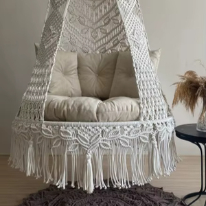 Macrame swing like orthopedic bed, Hanging <b>chair</b>, Macrame swing, hängesessel, Swing <b>chair</b>, Macrame swing <b>chair</b> - Product Image 1