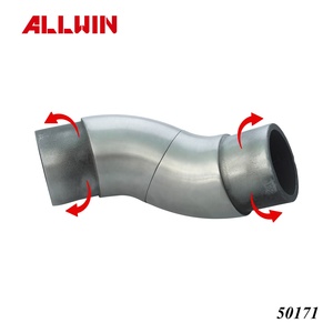 Hospital Handrail Tube Connector Horizontal 90 Degree Glass Glazing Pipe Fittings - Product Image 6