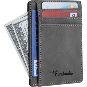 Portafoglio Sottile Minimalista in Pelle di Media Dimensione con Blocco RFID e Tasca Frontale - Product Image 3