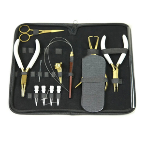 Kit d'accessoires professionnels pour extensions de cheveux, ensemble complet d'outils de coiffage et d'application d'extensions - Product Image 1