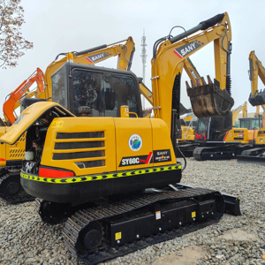 Oferta Especial: Excavadora Mini SANY SY60C Usada, Modelo 2020, Tipo Oruga, para Construcción, Agricultura, con Cucharón de 0.23m, Potencia de 36kw, 6000kg - Product Image 1