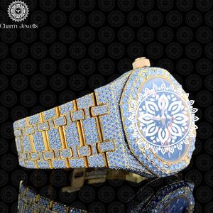 Charm_Jewells Luxury <b>Mechanical</b> <b>Watch</b> Yellow Gold Tonneau Case 42mm Sapphire Crystal Analog Dial Hollow Out Design Unisex - Product Image 2
