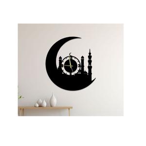 Horloge murale islamique élégante en fer de qualité supérieure, accent géométrique islamique pour la décoration du salon - Product Image 1