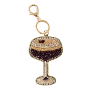 Llavero de bordado con cuentas de semillas elegante, artesanal y hecho a mano, con patrón personalizado - Product Image 1