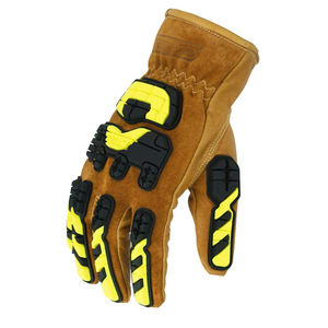 Professional Grade Leather Impact Protection <b>Gloves</b> Built For Maximum Durability Safety And <b>Long</b> Lasting Industrial Use - Product Image 3