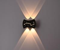 Nouvelles lampes murales d'extérieur à LED avec code QR ciel étoilé, design moderne en aluminium IP65, pour hôtels et décorations murales.