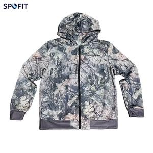 Wholesale Hot Selling Camo Printed Zippup Oversized Autumn Windproof 100% Polyester Hoodie Streetwear Vintage Zip Hoodie - Product Image 1