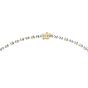 Collar de Diamantes en Oro Amarillo, Colgante en Forma de Y con Corte Oval Brillante, Joyería de Lujo para Regalo de Aniversario de Bodas - Product Image 3
