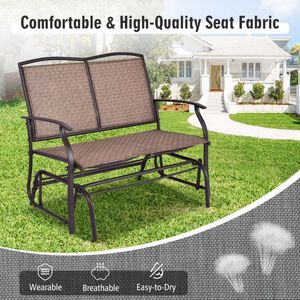 Sedia a dondolo da esterno in ferro per patio e giardino, mobili di alta qualità per comfort ed eleganza - Product Image 3
