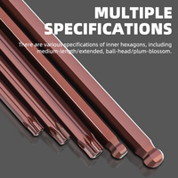 Factory Direct S2 Red Hexagon Wrench Set Ensemble complet Tournevis prune étendu et clé OEM Personnalisable Grade DIY