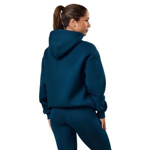 Sudadera con Capucha Extra Grande Color Azul Océano para Mujer, Sudadera de Forro Polar, Manga Larga, Estilo Casual, Corte Holgado, Tacto Suave, Ropa Cómoda para el Día a Día - Product Image 2