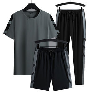 Survêtement d'été unisexe léger à col rond avec options de logo personnalisé, tissu polyester/nylon respirant et à séchage rapide - Product Image 5
