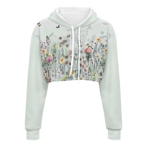 New arrival <b>top</b> trending best Women's Sublimation <b>Crop</b> <b>Top</b> <b>Hoodies</b> anti shrink breathable Women's Sublimation <b>Crop</b> <b>Top</b> <b>Hoodies</b> - Product Image 4