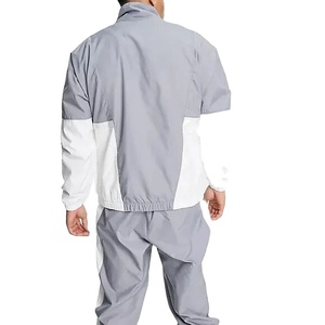 Men Tracksuit Full <b>Zip</b> <b>Hooded</b> Lightweight Polyester Casual Sport Wear With Side Pockets Spring Outfit - Product Image 2