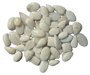 Joyería de piedra de ópalo blanco a granel personalizada de alta calidad, collares de cristal Natural atractivos, piedras preciosas sueltas pulidas - Product Image 1