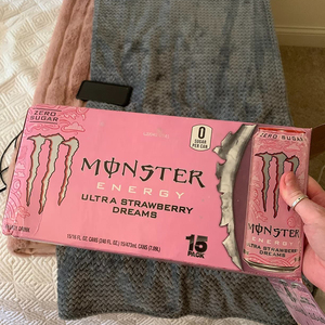 Drink 500ml Can Smooth Berry Flavor Refreshing Monster Ultra Strawberry Caffeine Boost <b>Beverage</b> for Sports and Gaming - Product Image 6