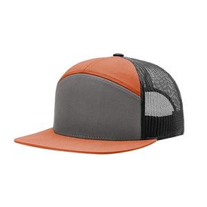Gorra de camionero de lona a rayas 2025 personalizada, gorra de malla Snapback de 7 paneles para viajes al aire libre y escenas de playa, estilo de imagen - Product Image 3