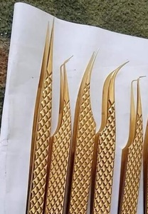 Pinzas para Pestañas y Cejas Vired Impex VI-078 de Acero Inoxidable, Duraderas, con Punta Puntiaguda de Precisión, Suaves, 10 mm de Longitud, Logotipo Personalizado - Product Image 5