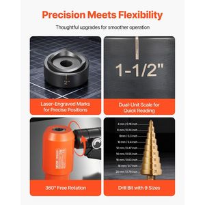 Set di Punzoni Idraulici da 15 Tonnellate, Kit di Utensili KO con 10 Matrici per Armadi Elettrici, Quadri di Controllo e Quadri Elettrici - Product Image 5