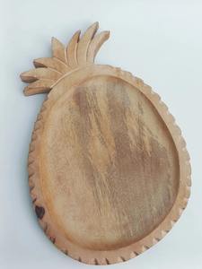 Plateau de service en bois d'ananas, artisanal et luxueux - Product Image 6