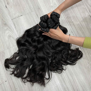 Cabello Humano Virgen Vietnamita de Primera Calidad, Ondulado Natural, Sin Procesar, Doble Trama, Densidad y Cantidad, Puntas Llenas - Product Image 3