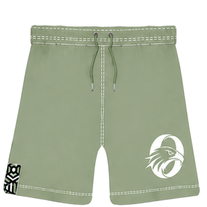 Ensemble short et maillot de rugby géométrique vert sauge, noir et blanc, à manches courtes, col rond, personnalisable, respirant, pour l'entraînement et les sports d'équipe - Product Image 5
