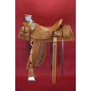 Selle d'équitation anglaise en cuir véritable résistante aux intempéries, selle de course de haute qualité, selle vintage lourde - Product Image 2