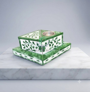 Quemador de Incienso de Resina Verde y Blanca, Estilo Árabe, Ecológico, Porta Incienso Mubkhar, Difusor de Aromaterapia, Set para Decoración de Ramadán - Product Image 4