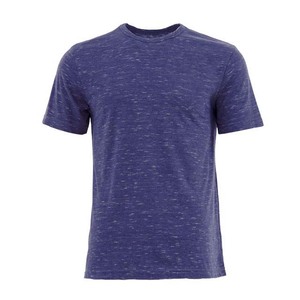 T-shirt décontracté à col rond en coton respirant bleu marine avec logo personnalisé, coupe classique, pour hommes et femmes, manches courtes, idéal pour l'été, à usage unique - Product Image 4