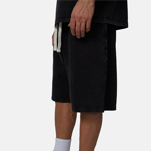 Pantalones Cortos Bermuda de Algodón Lavado de Color Sólido para Hombre, Cierre con Cordón, Cintura Media Informal, Cómodos, Transpirables, para Usar en Verano y Otoño - Product Image 5