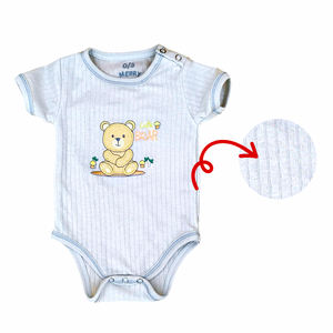 Pyjamas en fibre de bambou pour bébés, fabriqués en Thaïlande, vente en gros, barboteuses à manches courtes pour nouveau-nés, motifs animaux, garçons et filles - Product Image 2