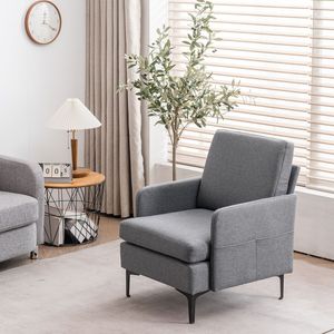 Poltrona Lounge Monoposto di Design Grigio Scuro Imbottita in Schiuma per Ufficio e Tempo Libero - Product Image 2