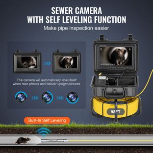 Telecamera per Ispezione Fognature Autolivellante HD 1080P da 30m/98 Piedi con Zoom 36X, Impermeabile IP68, per Idraulica e Endoscopia Industriale - Product Image 2